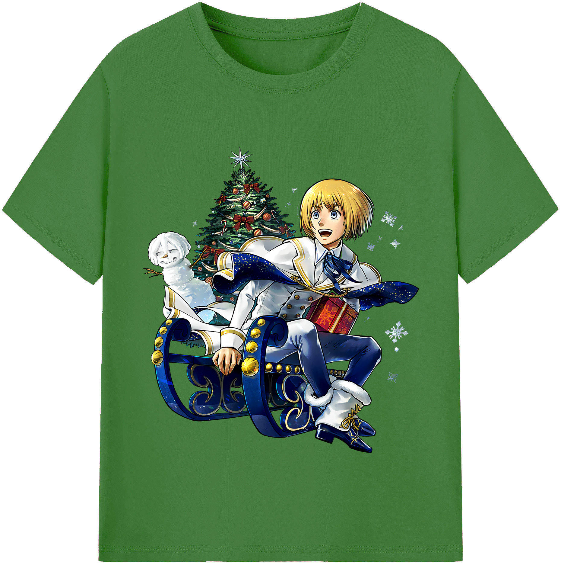 （画像用） 進撃の巨人 アルミン·アルレルト Attack on Titan Armin Arlert レディースカジュアルプリントTシャツ（綿100％）
